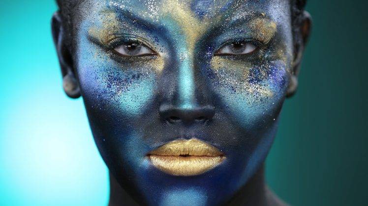 women, Glitter, Face, Face Paint, Makeup HD Wallpaper Desktop Background