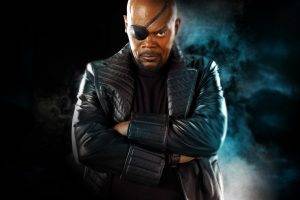 Samuel L. Jackson, Nick Fury, Eyepatches, Arms Crossed, Captain America: The Winter Soldier, Arms On Chest, Angry