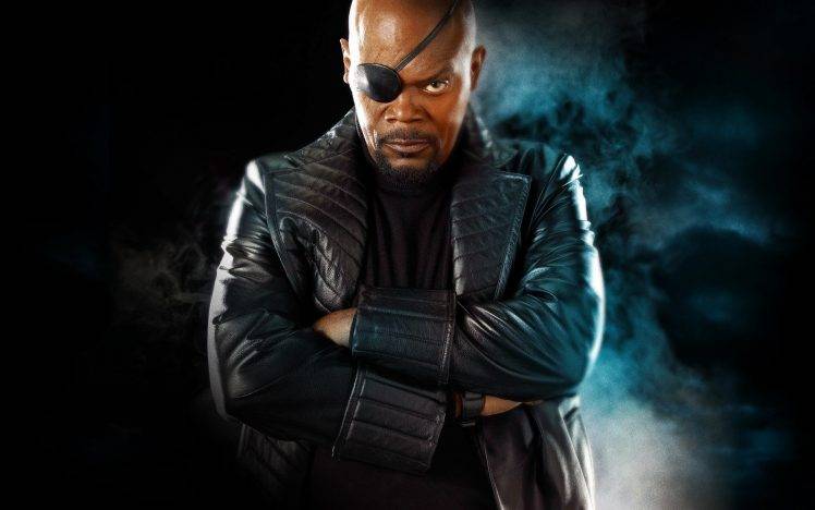 Samuel L. Jackson, Nick Fury, Eyepatches, Arms Crossed, Captain America: The Winter Soldier, Arms On Chest, Angry HD Wallpaper Desktop Background