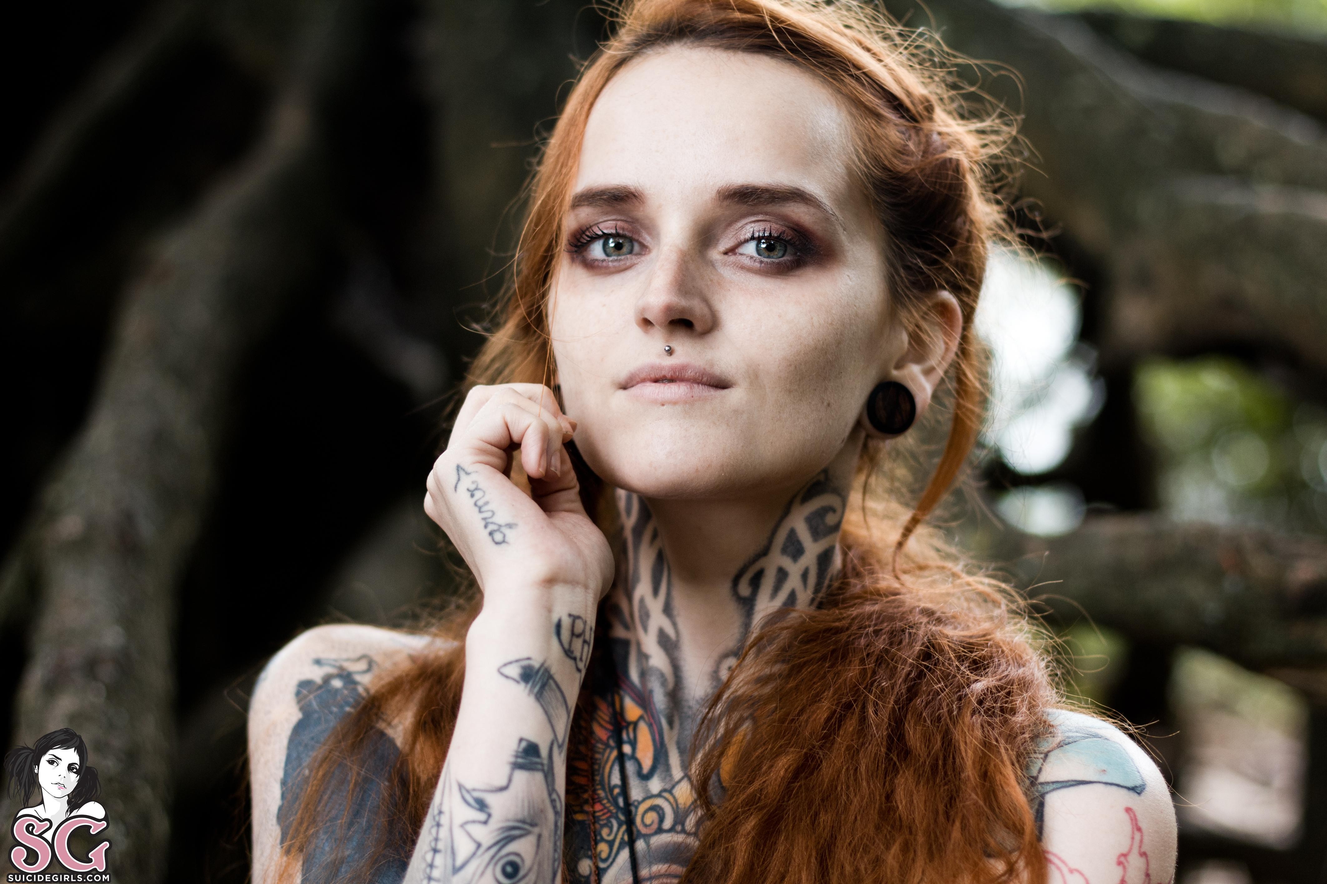 Suicide Girls, Tattoo, Redhead, Piercing Wallpapers HD 