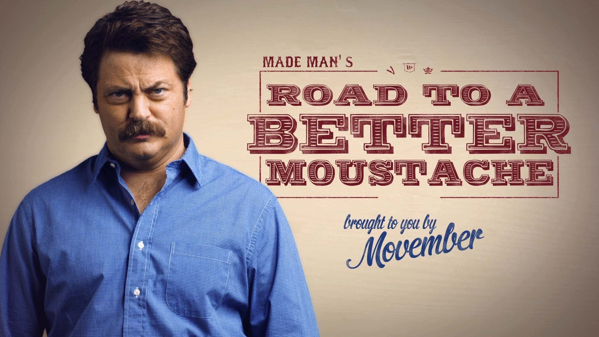 Nick Offerman, Movember, Moustache Wallpaper