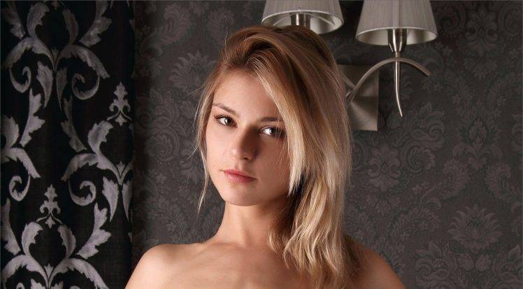 women, Model, Blonde, Bare Shoulders HD Wallpaper Desktop Background