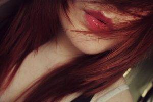 red Lipstick, Lips, Redhead, Women, Closeup