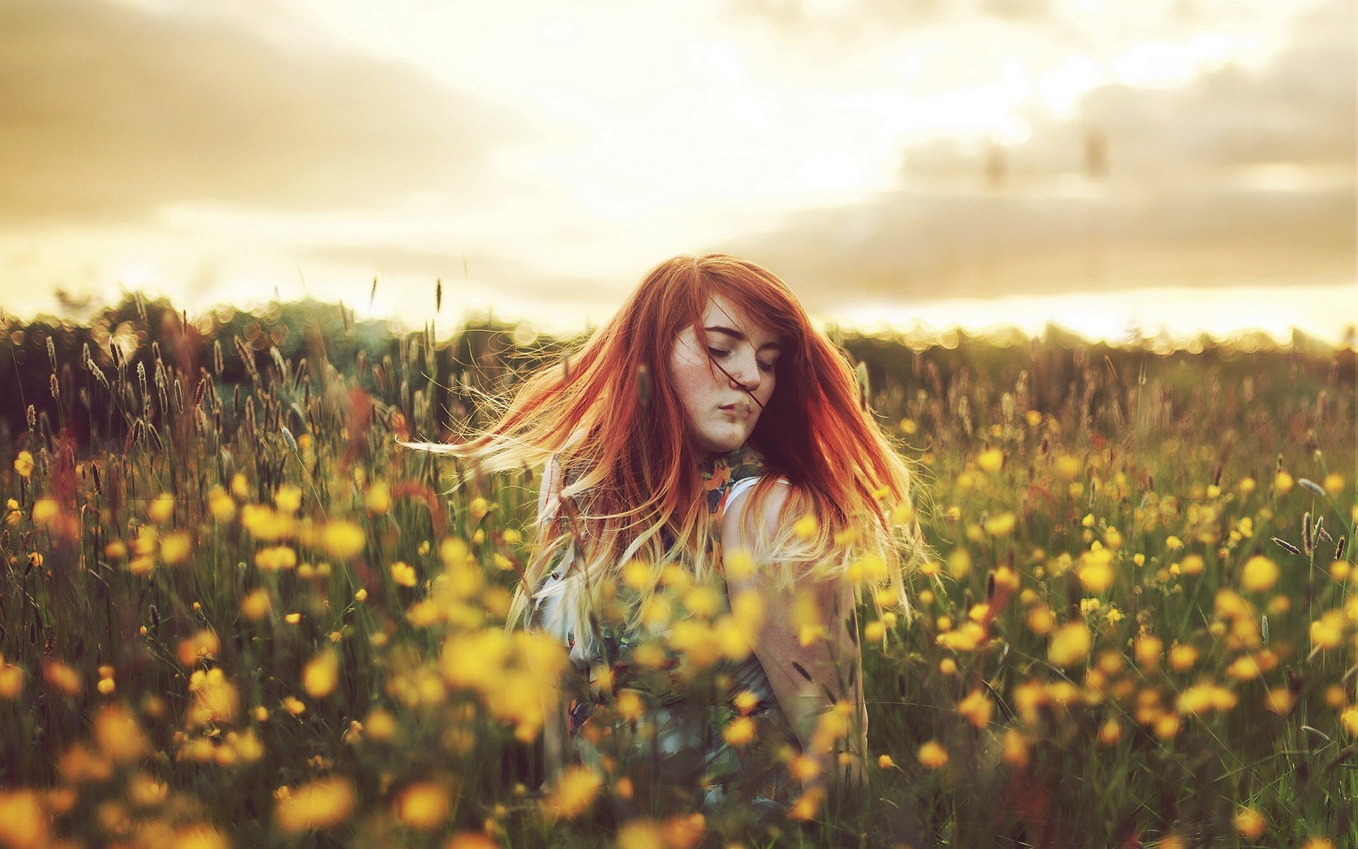 redhead, Women, Women Outdoors Wallpaper