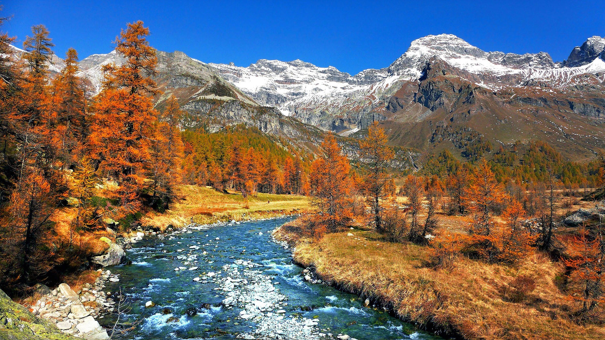 landscape, River, Trees Wallpaper