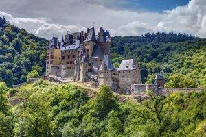 architecture, Castle, Ancient, Nature, Trees, Landscape, Clouds, Germany, Hills, Forest, Tower