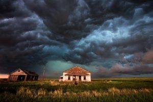 photography, Nature, Landscape, House, Clouds, Storm