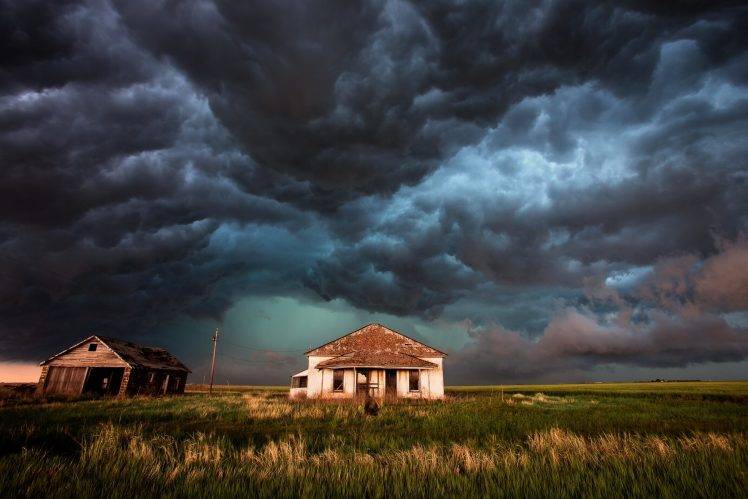 photography, Nature, Landscape, House, Clouds, Storm HD Wallpaper Desktop Background