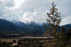 British Columbia, Landscape, Mountains, Clouds, Trees, Pine Trees