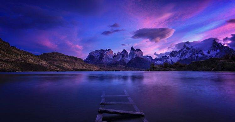 Patagonia, Panorama, Nature, Water, Landscape, Chile, Mountains HD Wallpaper Desktop Background