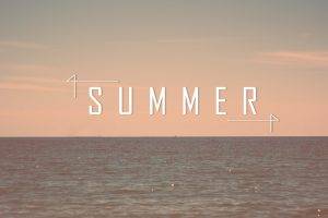 summer, Sea, Beach, Landscape, Typography