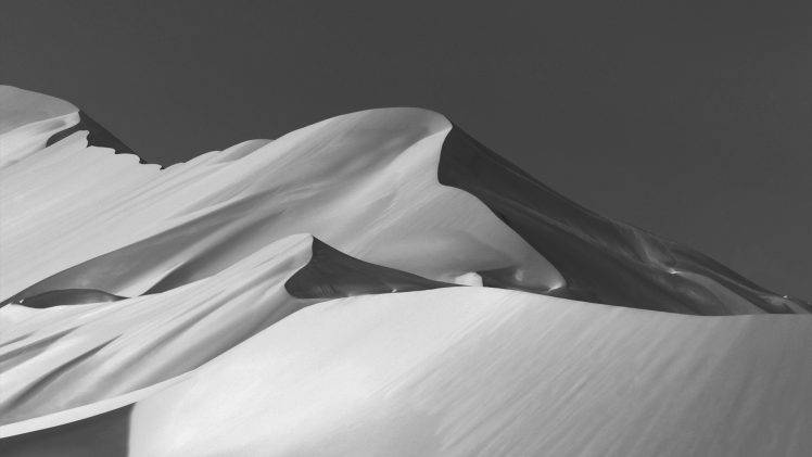 black, White, Landscape, Sand, Nature HD Wallpaper Desktop Background