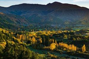 photography, Landscape, Nature, Trees, Plants, Water, Mountains, Sunlight, Chicago, Afternoon, New Zealand, Village