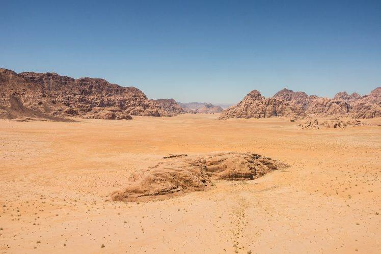 desert, Landscape, Rock, Sky, Sand, Nature HD Wallpaper Desktop Background