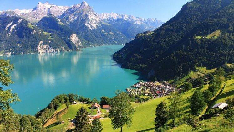 landscape, Lake Lucerne, Lake, Mountains, Nature, Switzerland HD Wallpaper Desktop Background