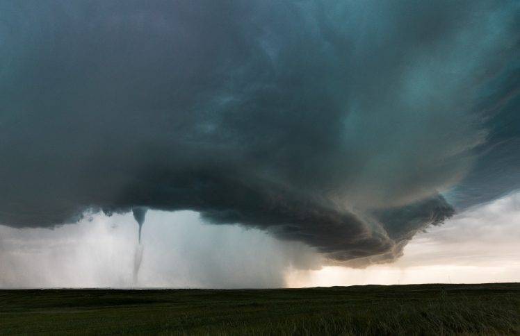photography, Nature, Clouds, Landscape, Storm, Field, Ground, Rain, Sky, Montana, Tornado HD Wallpaper Desktop Background