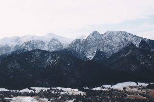 snow, Mountains, Landscape