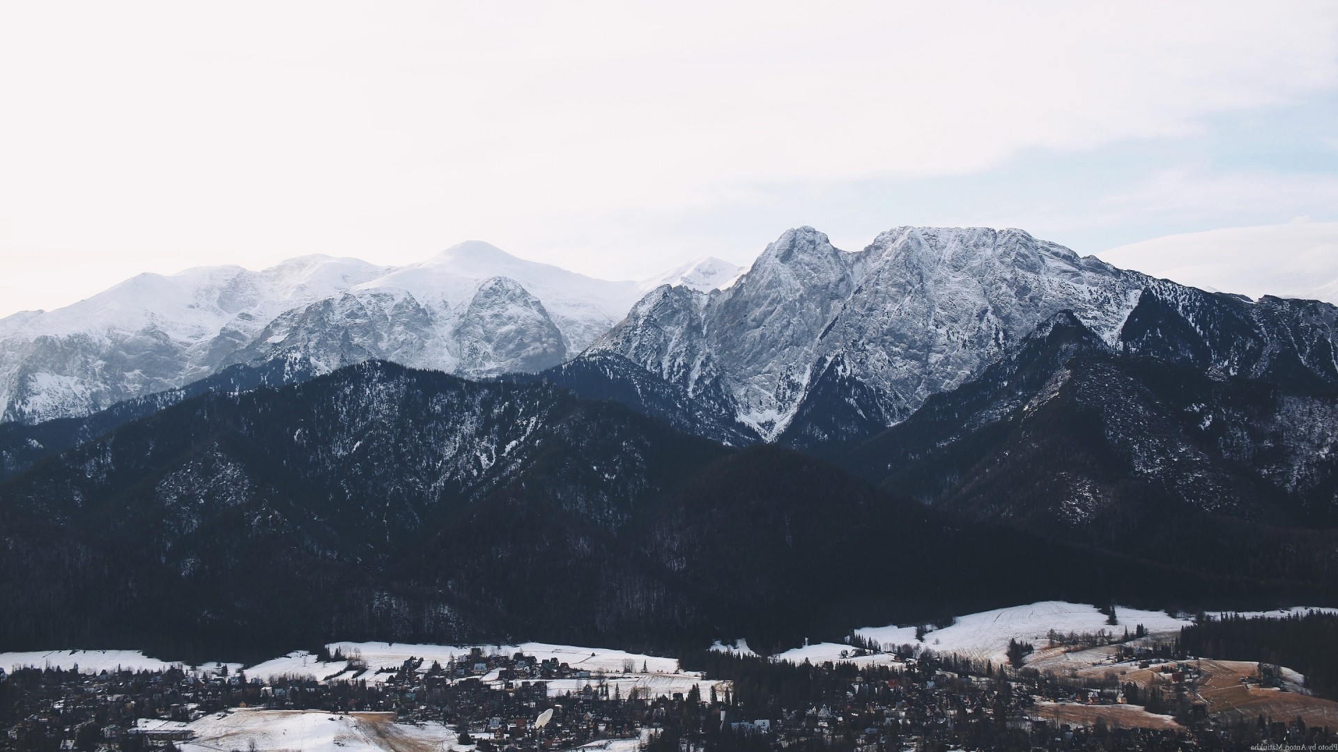 snow, Mountains, Landscape Wallpaper