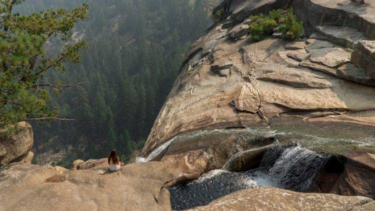 Yosemite Valley, Waterfall, Rock, Nature, Landscape HD Wallpaper Desktop Background