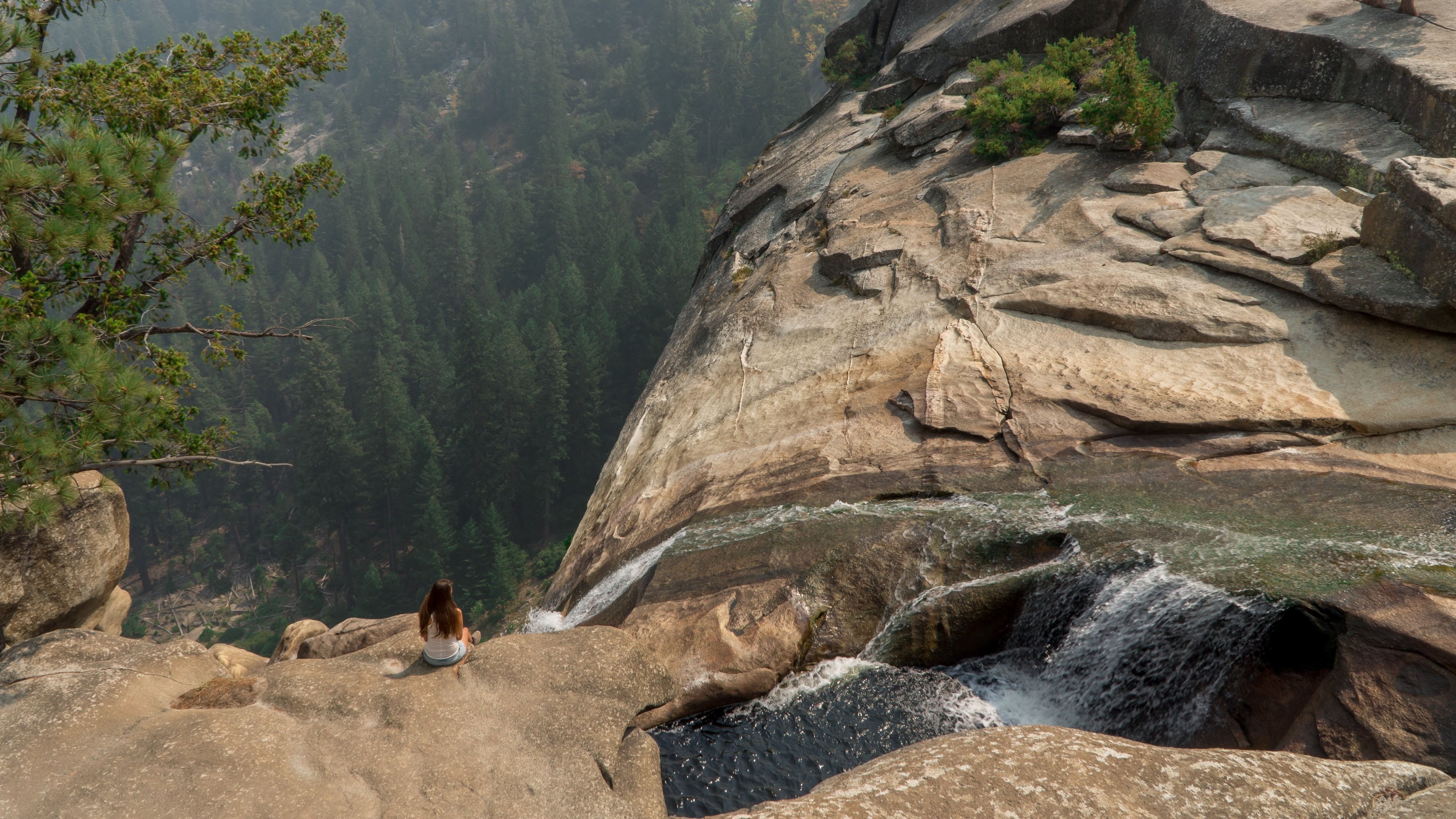 Yosemite Valley, Waterfall, Rock, Nature, Landscape ...