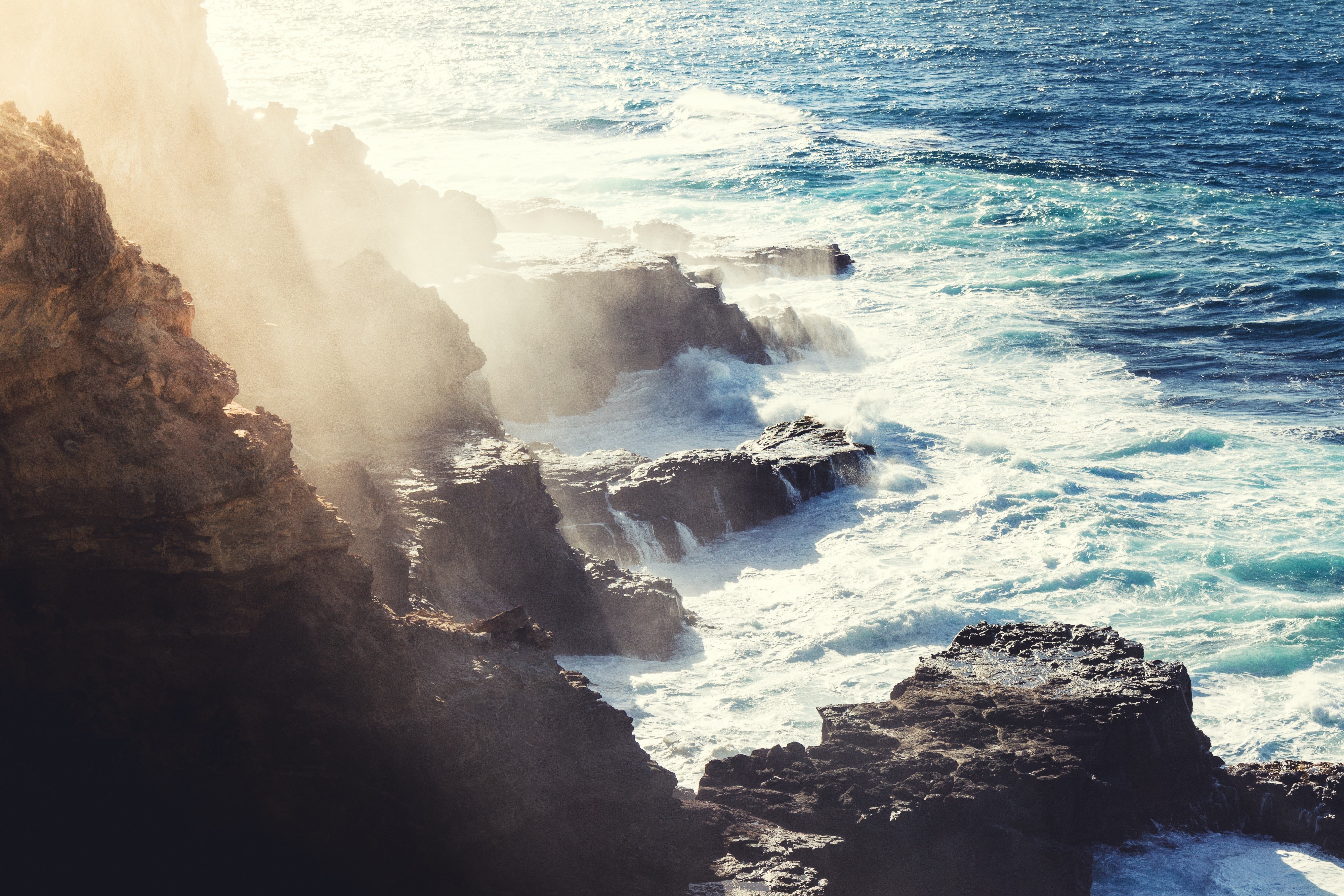 nature, Landscape, Waves, Sea Wallpaper