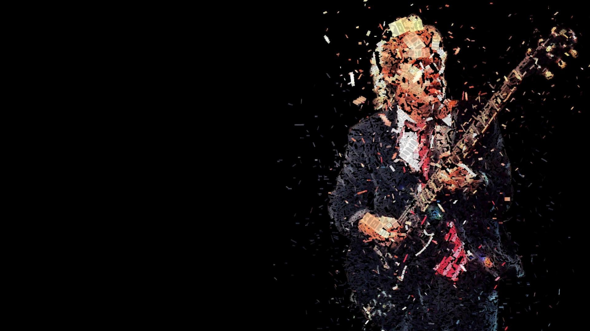 AC DC, Angus Young, Typographic Portraits Wallpaper