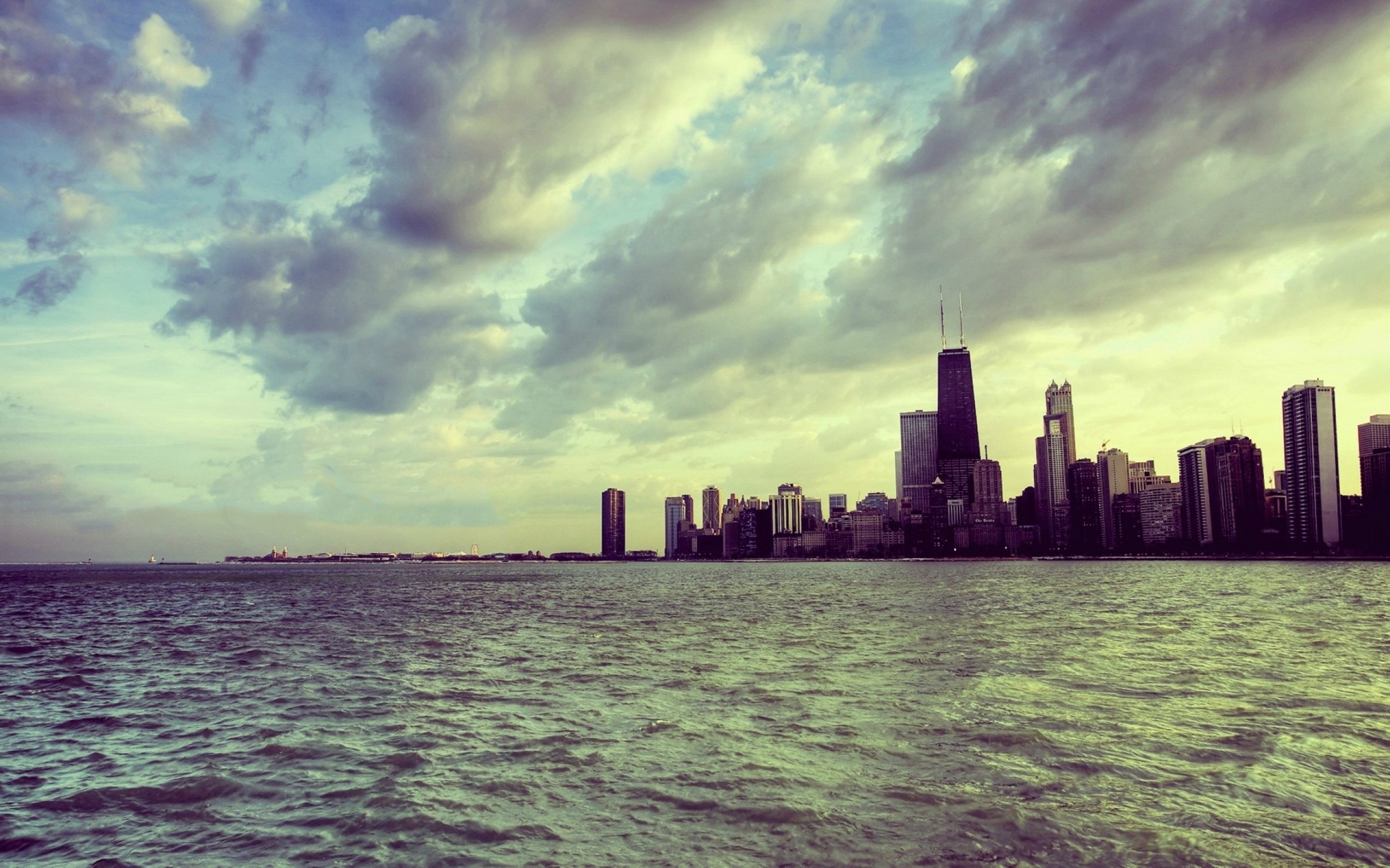 clouds, Skyscraper, Chicago Wallpaper
