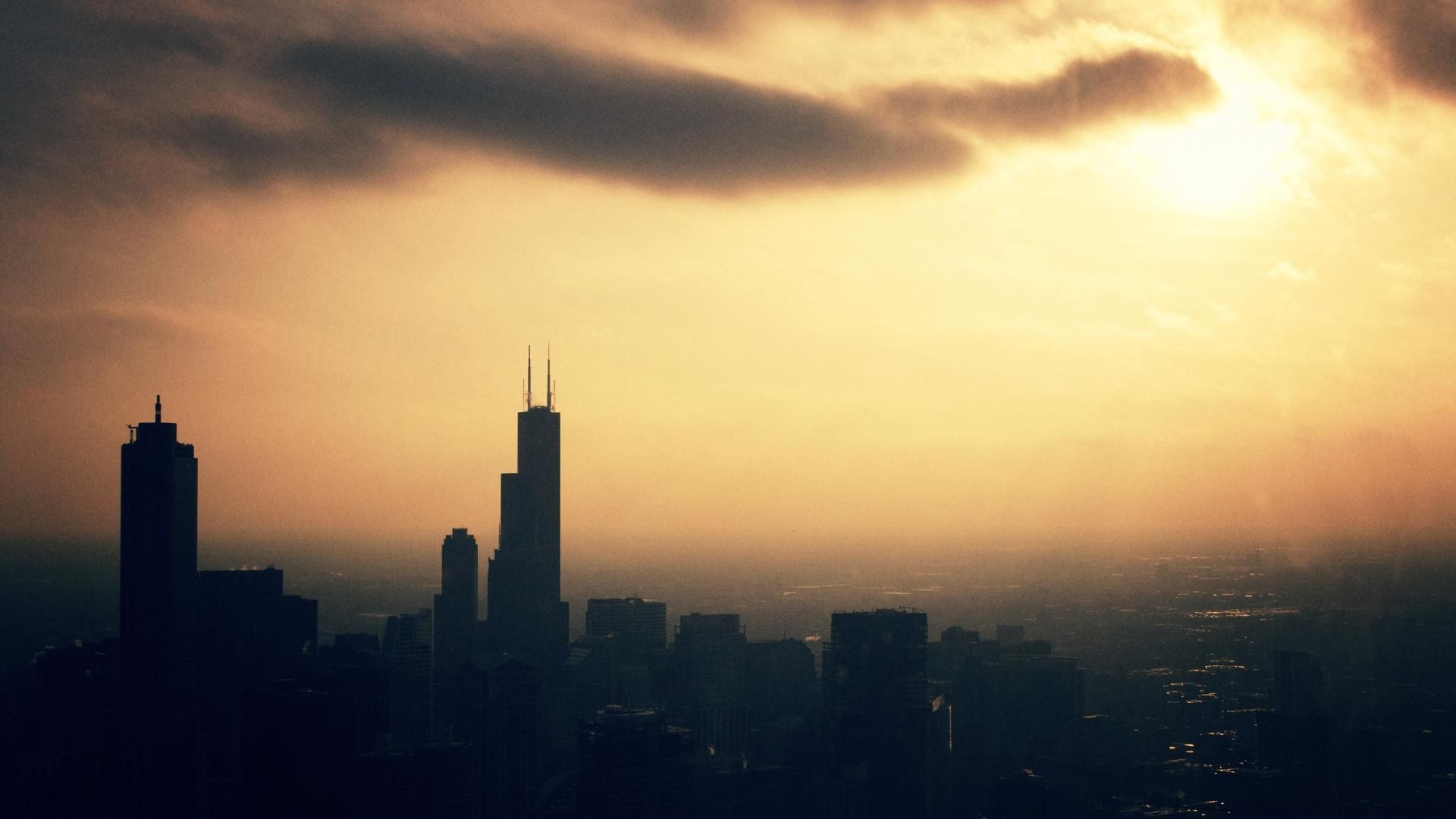 clouds, Skyscraper, Chicago, Willis Tower Wallpaper