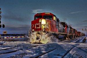 train, Winter, Freight Train, Snow, Diesel Locomotives