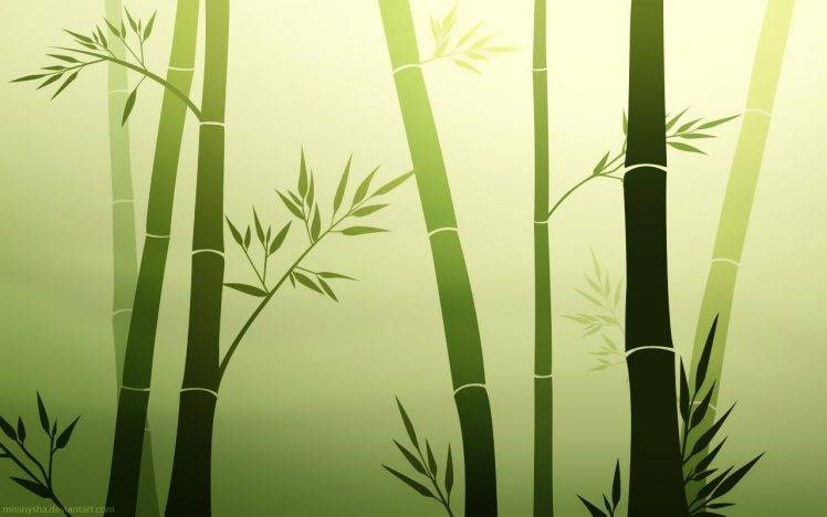 bamboo, Green, Vectors HD Wallpaper Desktop Background