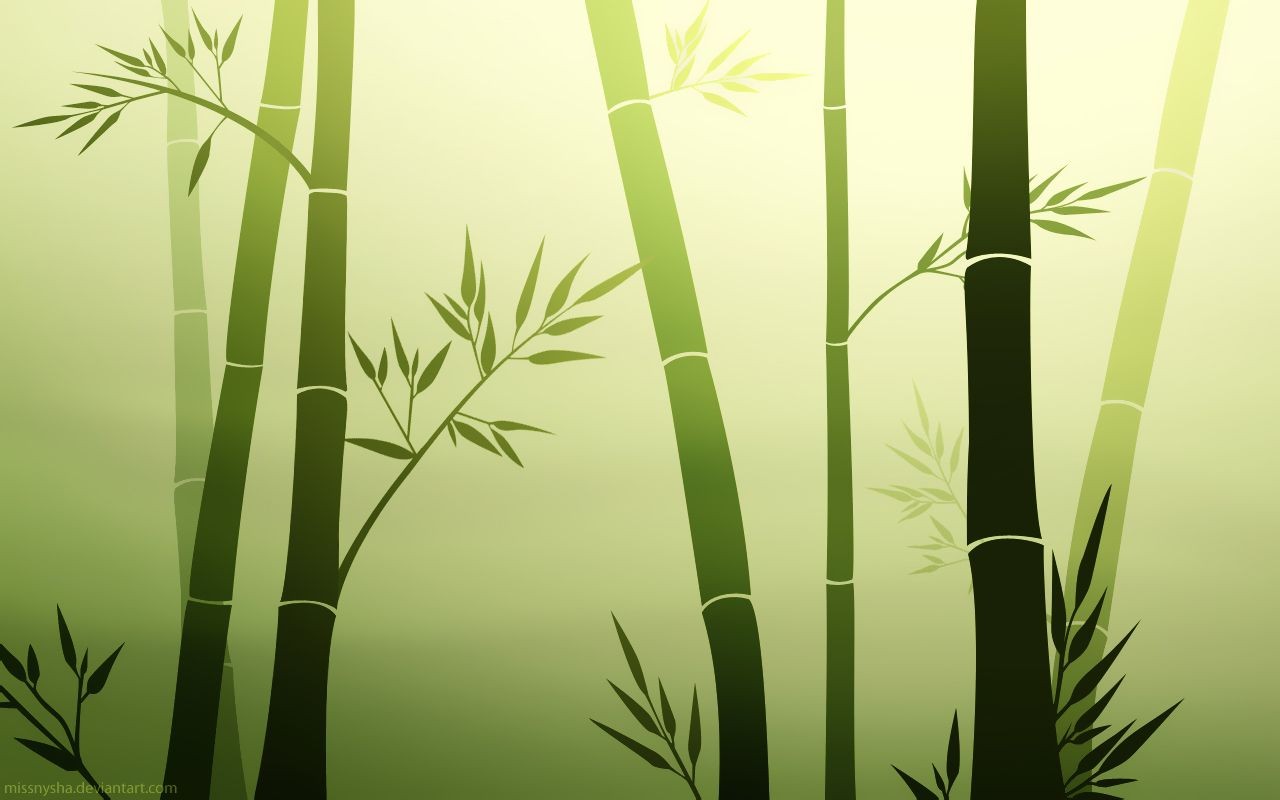 bamboo, Green, Vectors Wallpaper