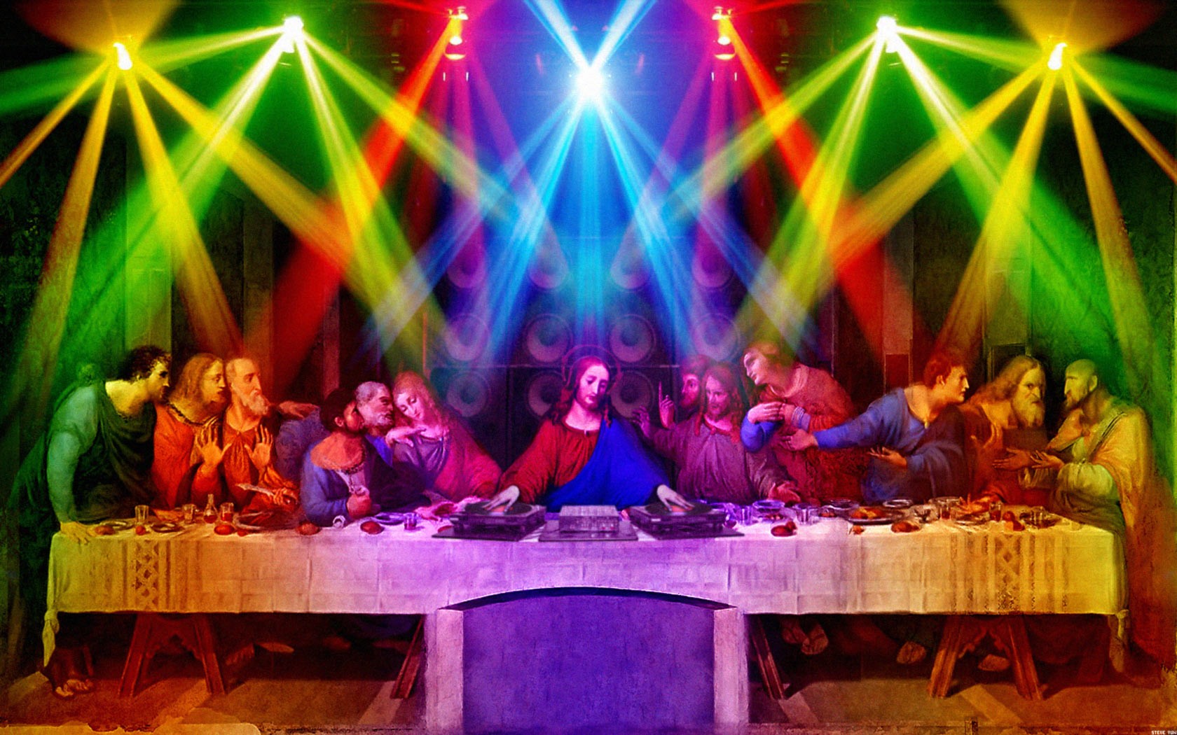 parody, Turntables, The Last Supper, Disco Wallpaper