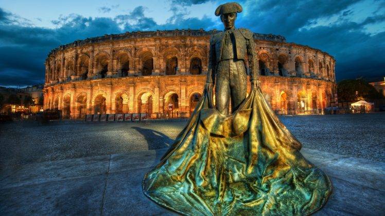 Rome, HDR, Statue, Architecture, Colosseum HD Wallpaper Desktop Background