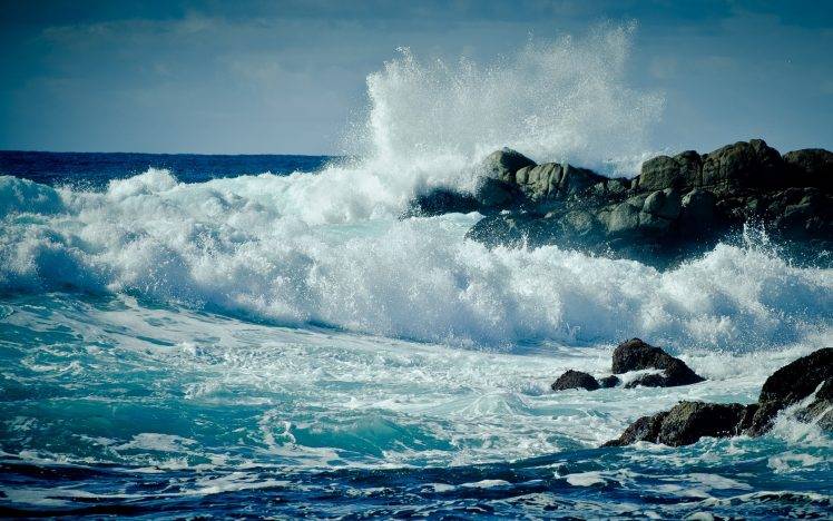 beach, Sea, Rock, Waves HD Wallpaper Desktop Background