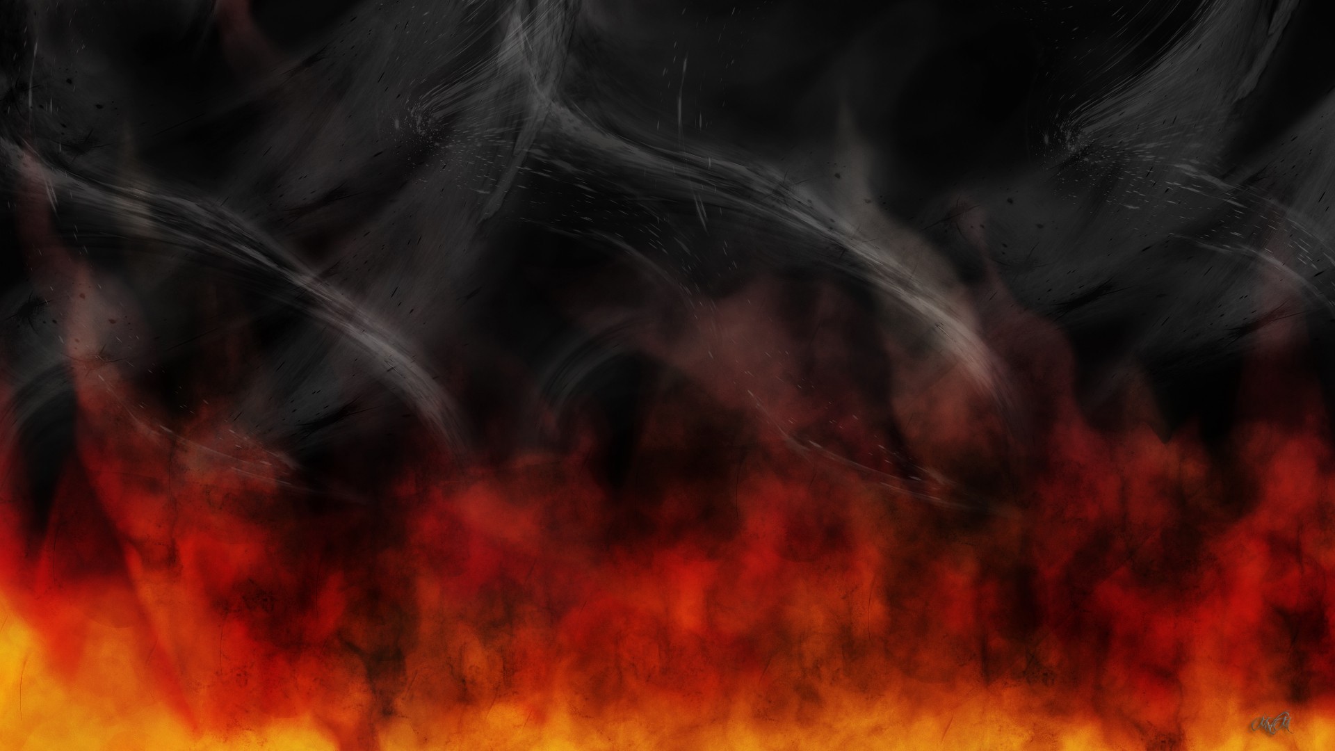 artwork, Fire, Smoke Wallpaper
