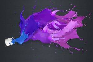Adobe Photoshop, Purple, Black Background