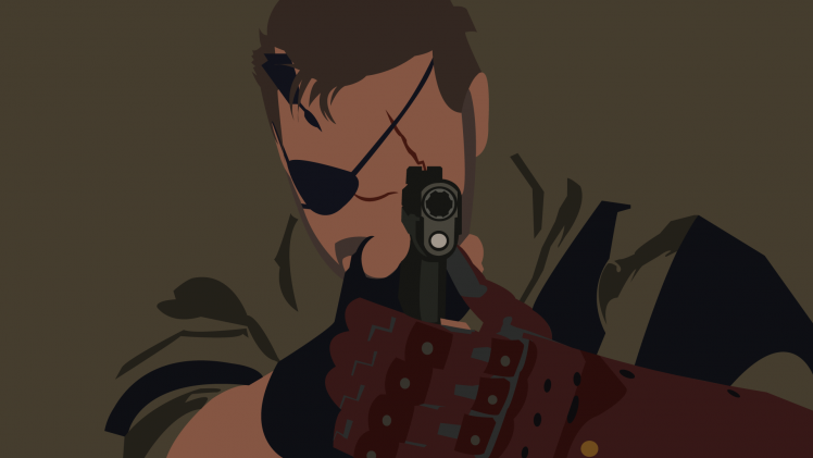 Metal Gear, Metal Gear Solid, Metal Gear Solid V: The Phantom Pain, Gun, Minimalism, Big Boss, Vectors HD Wallpaper Desktop Background