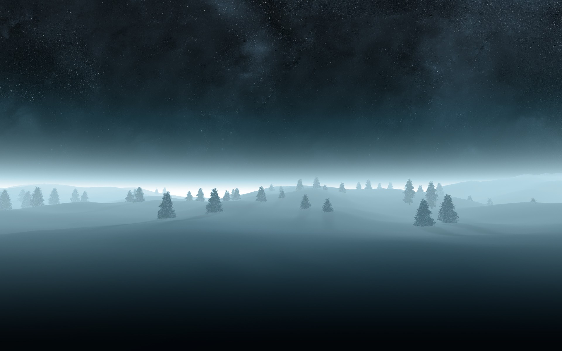 mist, Winter Wallpaper