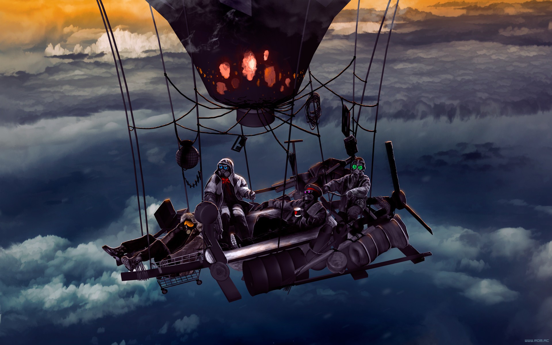 Romantically Apocalyptic, Hot Air Balloons, Clouds, Vitaly S Alexius Wallpaper