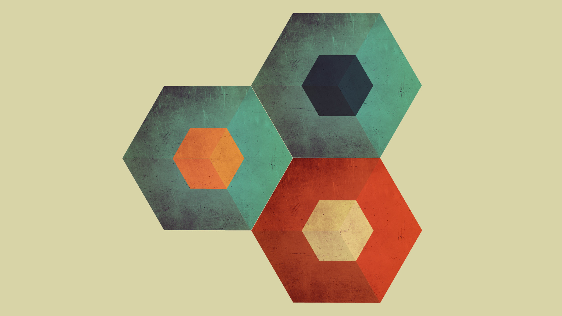 minimalism, Hexagon Wallpaper