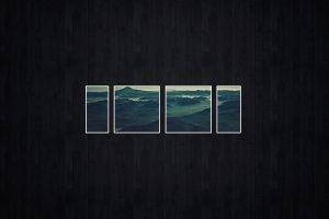 minimalism, Sea, Waves