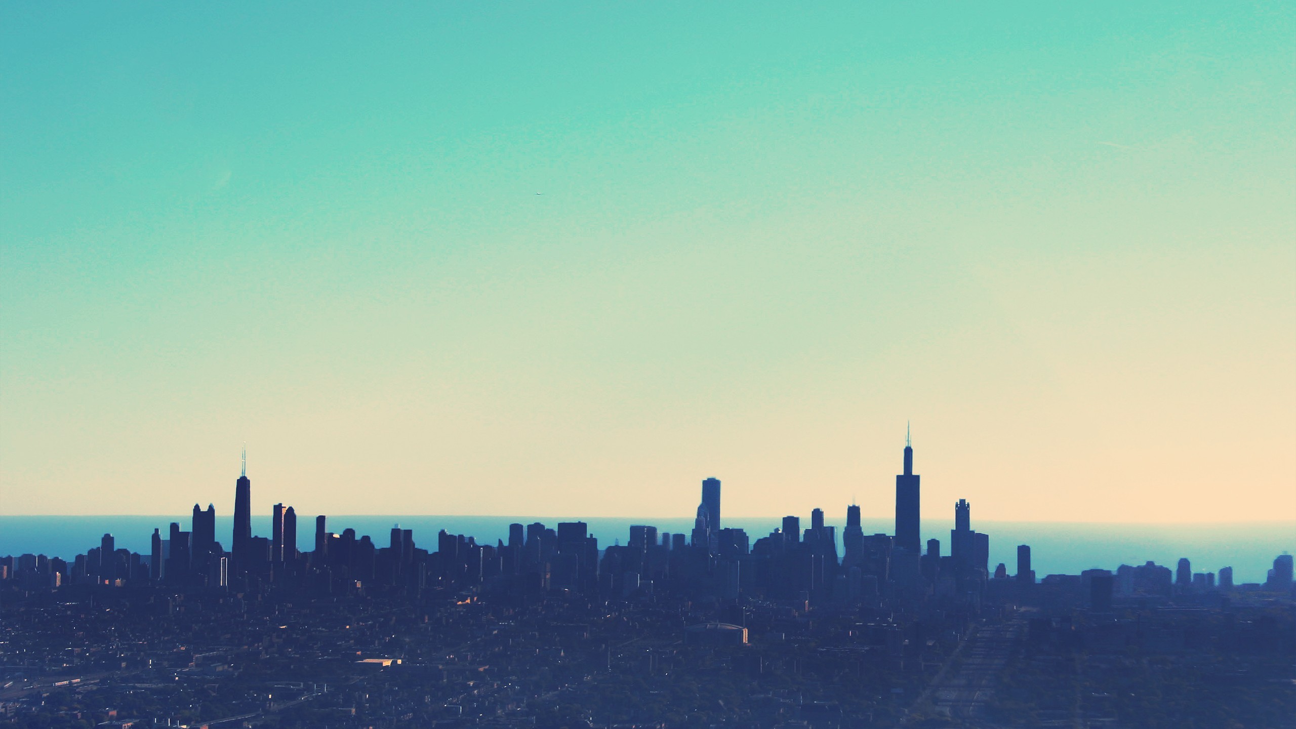 simple, Sky, Blue, Chicago, Skyline Wallpaper