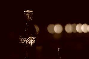 bottles, Bokeh, Coca Cola