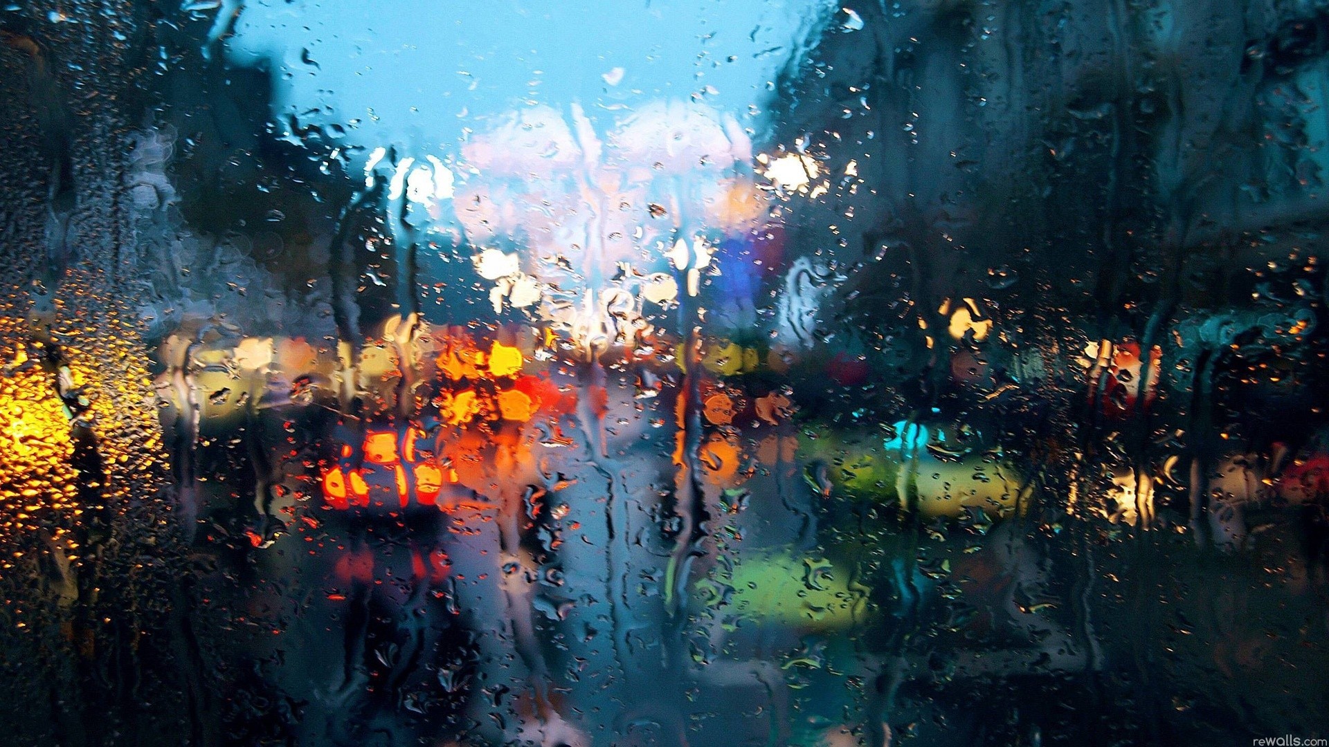 glass, Rain, Water On Glass Wallpaper