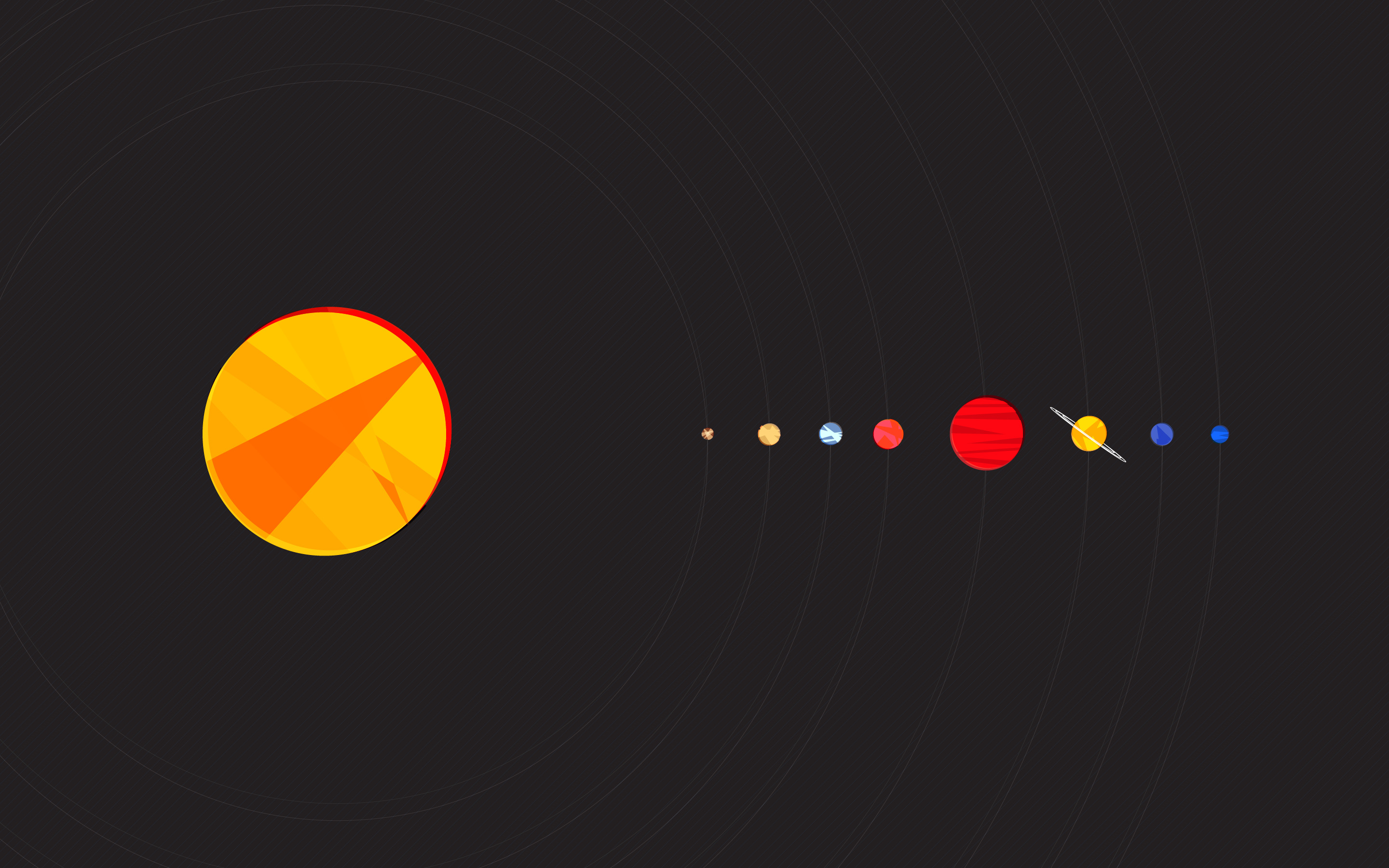 Solar System, Simple Background, Minimalism Wallpaper