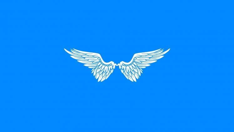 simple, Minimalism, Wings, Angel, Blue HD Wallpaper Desktop Background