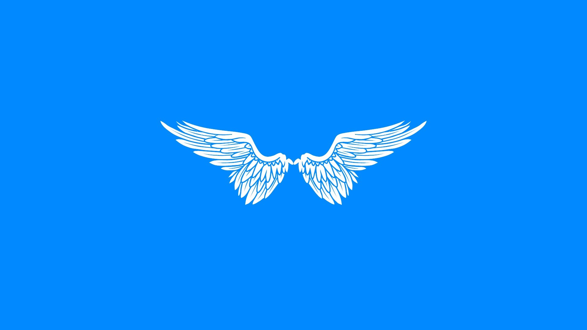 simple, Minimalism, Wings, Angel, Blue Wallpaper