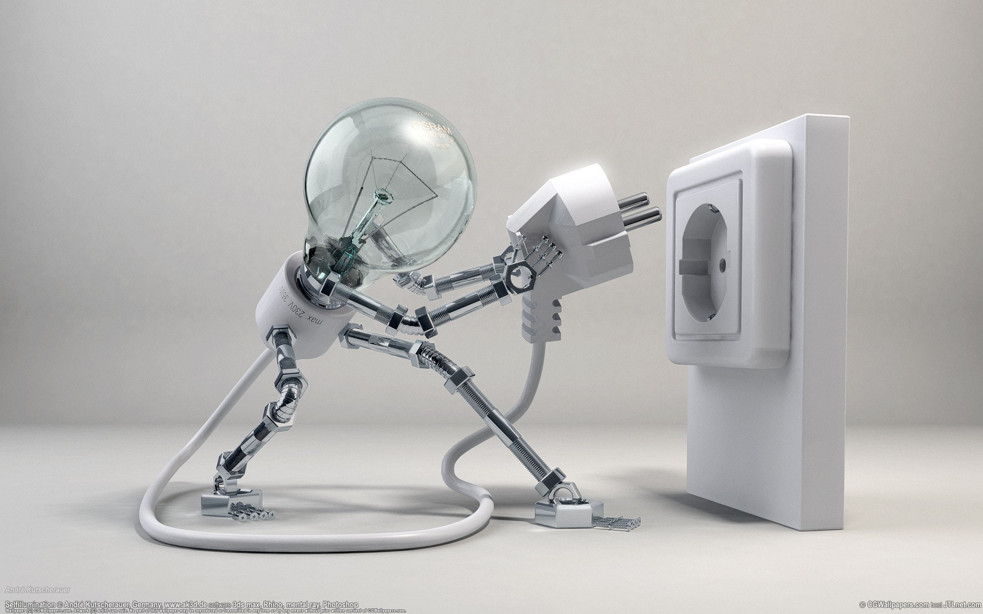 lightbulb, Artwork Wallpaper