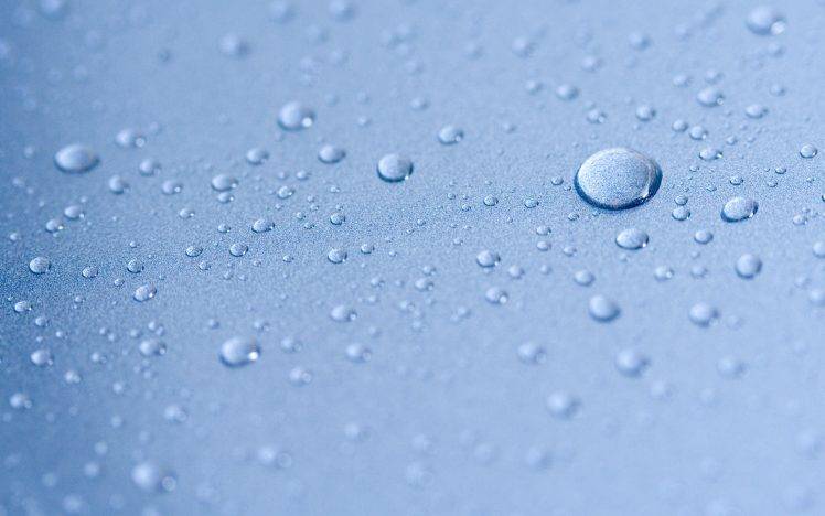 water Drops, Depth Of Field, Macro, Blue HD Wallpaper Desktop Background