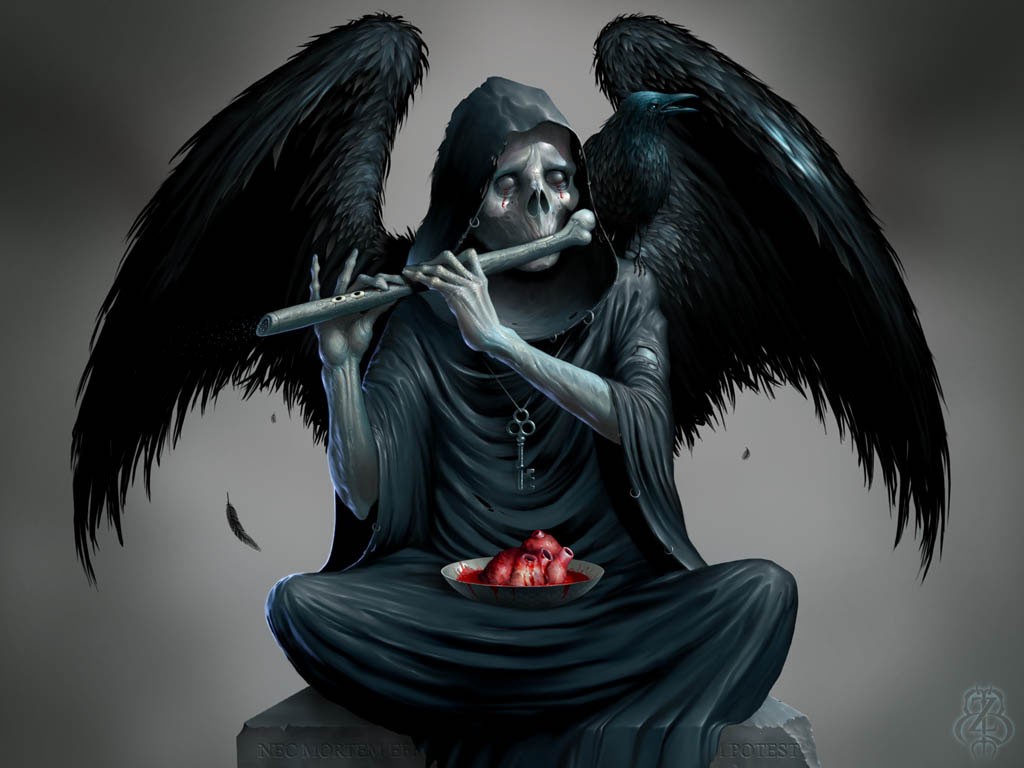 Grim Reaper, Raven Wallpaper
